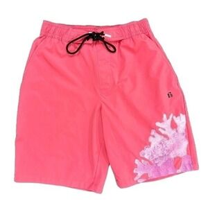 Bonobos Fielder VTG Men's Swim Trunk Size XS Pink Coral Print Beachwear Vacation